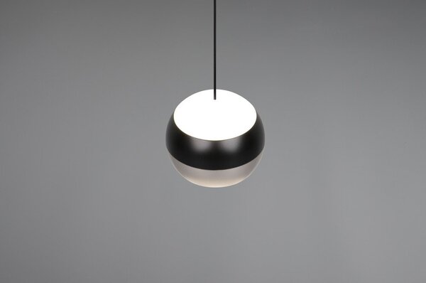 LED висящо осветително тяло в черен и сребрист цвят ø 15,5 cm Orbit – Trio Select