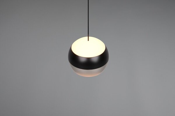 LED висящо осветително тяло в черен и сребрист цвят ø 15,5 cm Orbit – Trio Select