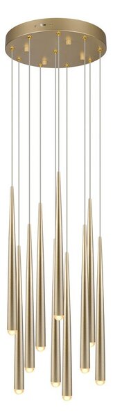 LED висящо осветително тяло в златист цвят ø 30 cm Cala – Trio Select