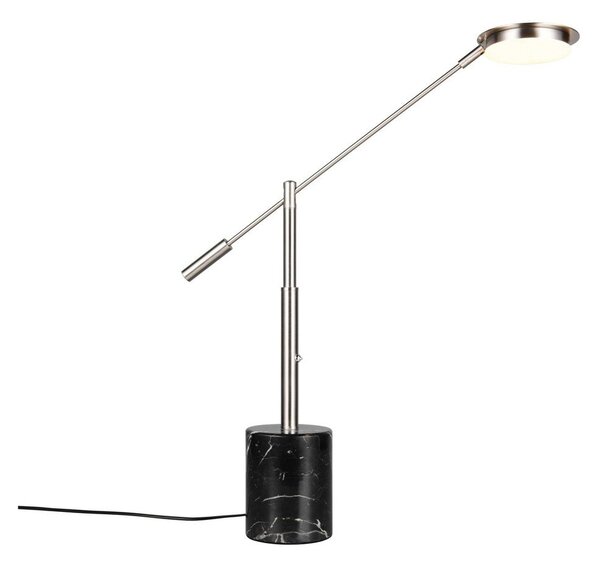 LED настолна лампа в черен и сребрист цвят (височина 65 cm) Fiore – Trio Select
