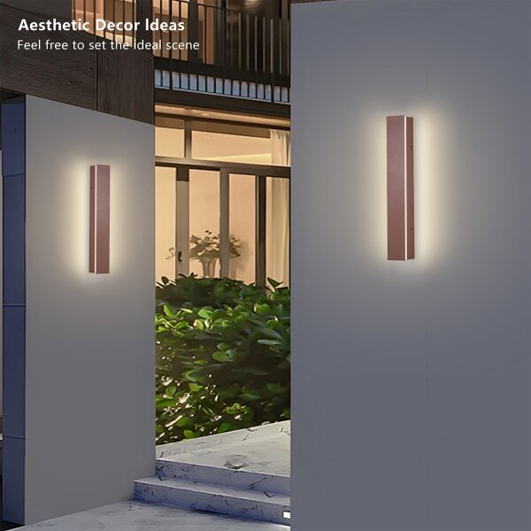 Brilagi - LED външна стенна лампа LINEAR LED/8W/230V 3000K IP65 30 cm кафява CRI 90