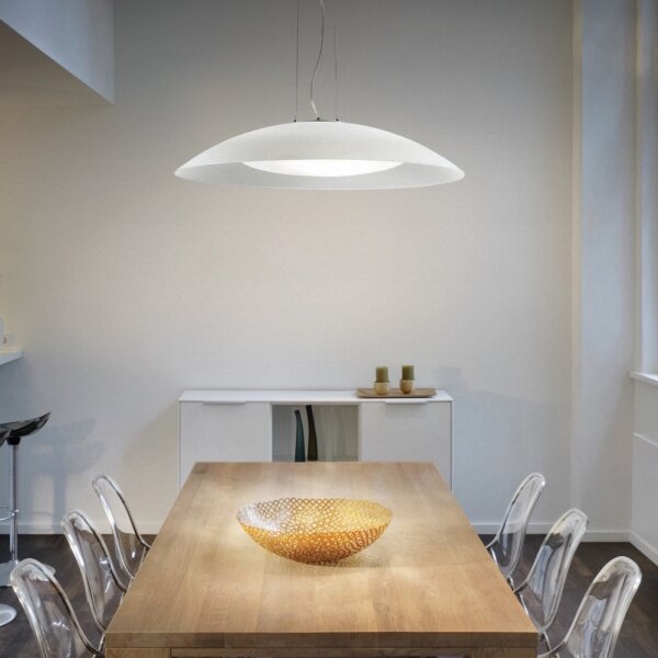 Ideal Lux - Полилей на кабел LENA 3xE27/60W/230V Ø 64 см, бял