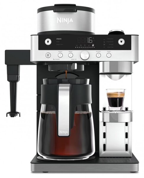 Еспресо машина Ninja Prestige CFN802EU, 1650W, 19 bar, 1.8 л, 10 размера, 3 режима, DualBrew, Nespresso, Инокс