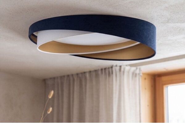 LED таванно осветително тяло GALAXY MODERN LED/24W/230V Ø 55 см – синьо/бяло/златно