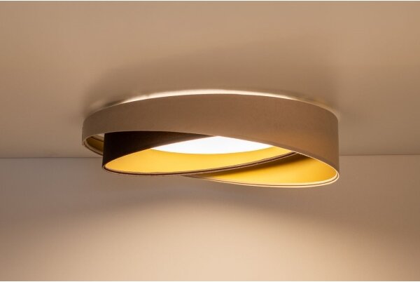 LED таванно осветително тяло GALAXY MODERN LED/24W/230V Ø 55 см бежово/кафяво/златно