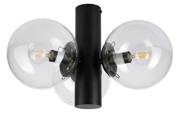 Плафон SFERIO 3xE14/5W/230V черен/прозрачен