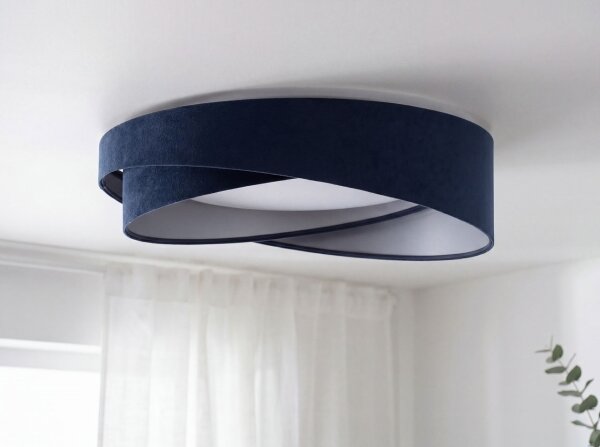 LED таванно осветително тяло GALAXY MODERN, 24 W, 230 V, Ø 55 см, синьо/сребристо