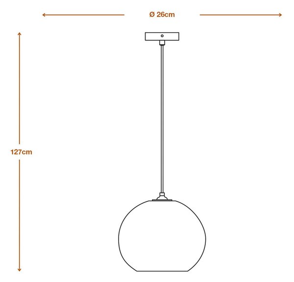 LEDVANCE висящо осветление Топче, Ø 26 cm, кафяво, велпапе, E27