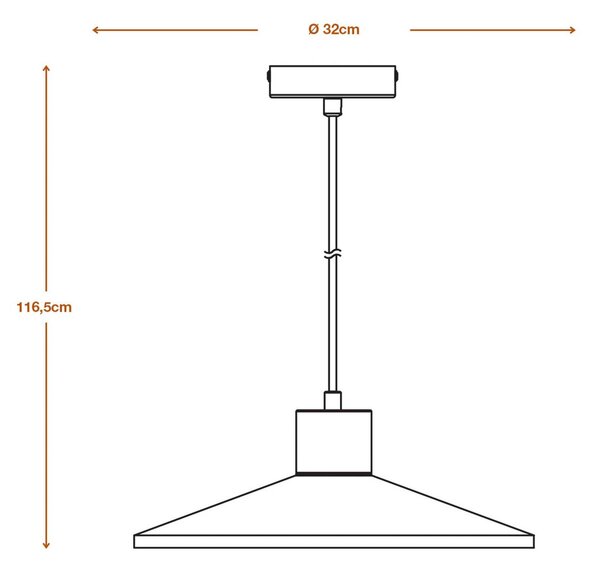 LEDVANCE Висящо осветително тяло от бетонно дърво, Ø 32 cm, бетон, сиво