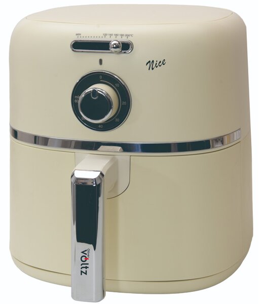 Фритюрник с горещ въздух Oliver Voltz Nice OV51980PR, 1500W, 4.2 л, 60-200°C, Таймер 60 мин, Незалепващо покритие, Кремав