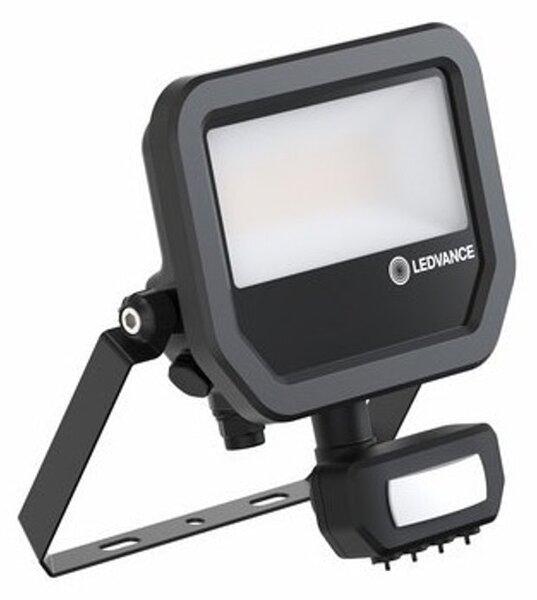LED прожектор Ledvance FL 20 SN P 17W 2K4LM 840 PS SY100 BK, 17W, 2400 lm, 4000K, IP65, за стена/таван, със сензор