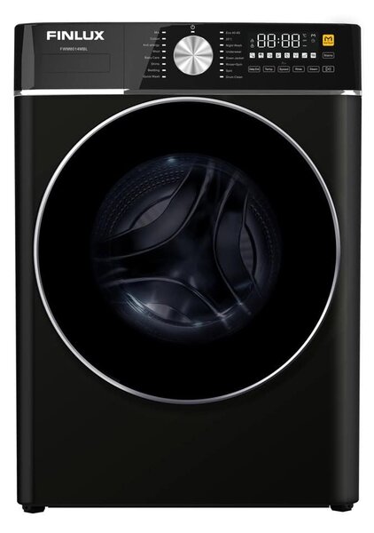 Перална машина Finlux FWM8014MBL, клас A, 8кг. капацитет, 1400 оборота в минута, 16 програми, свободностояща, 60cm ширина, отложен старт, Drum Clean, Steam, черна