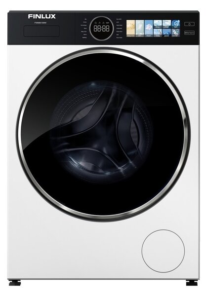 Перална машина Finlux FWM8514MW, клас A, 8кг. капацитет, 1400 оборота в минута, 16 програми, свободностояща, 60cm ширина, отложен старт, Baby care, Steam, бяла