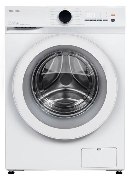 Перална машина Toshiba TW-T21BU80UWBK(WW), клас A, 7 кг капацитет, 1200 оборота в минута, 15 програми, свободностояща, 60cm ширина, отложен старт, бяла