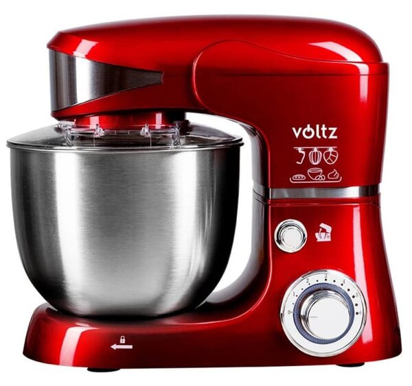 Миксер Voltz V51115G, 1600W, 6 скорости, 5 литра, червен