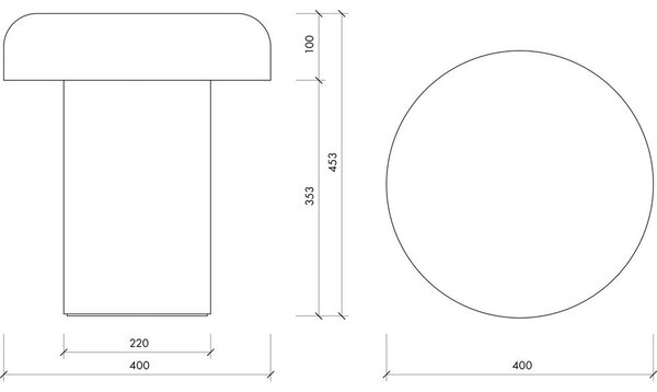 Стоманена кръгла странична масичка ø 40 cm Miko – noo.ma