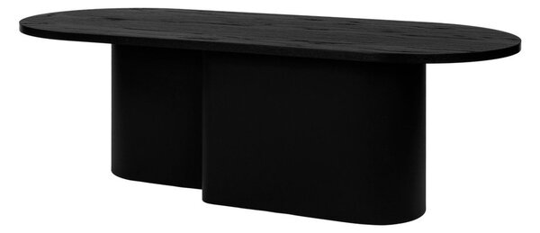 Черна масичка за кафе с дъбов плот 50x115 cm Looi – noo.ma