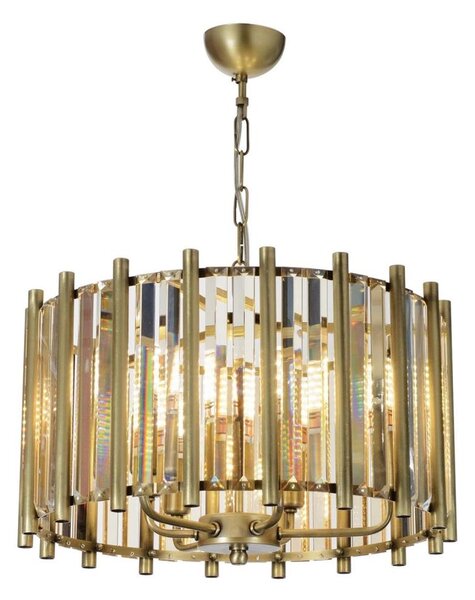 Полилей с верига CRYSTALLINE 6xE14/40W/230V месинг