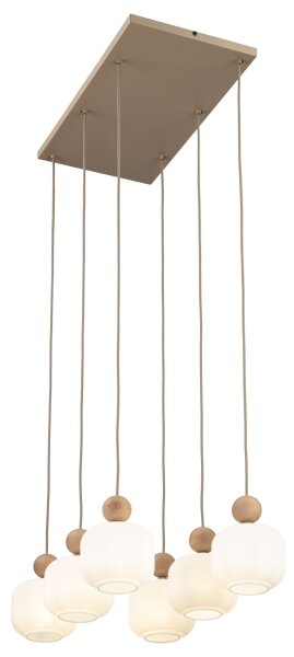 Полилей с кабел BALLO 6xE14/10W/230V бежов