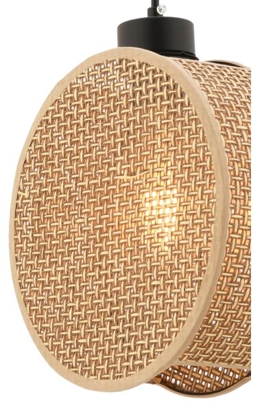 Подвесен полилей на кабел DRUM 1xE27/60W/230V кафяв
