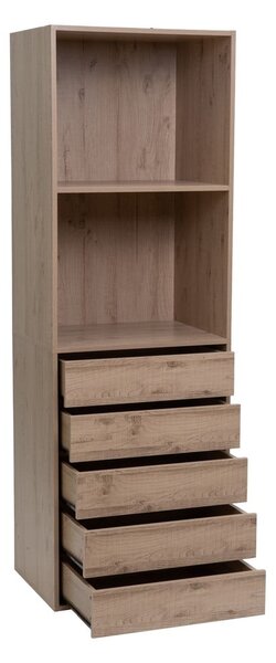 Отворен модулен шкаф от декор от дъб в естествен цвят 60x180x45 cm Modular – Casa Selección