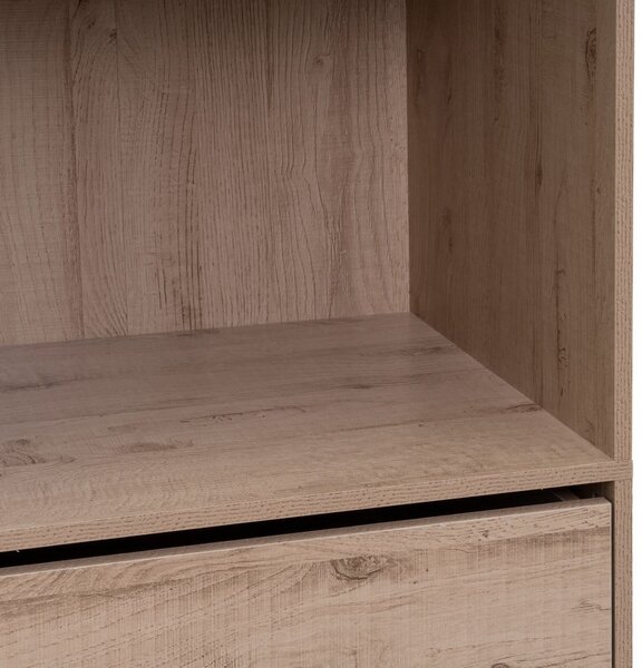 Отворен модулен шкаф от декор от дъб в естествен цвят 60x180x45 cm Modular – Casa Selección