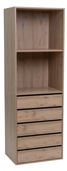 Отворен модулен шкаф от декор от дъб в естествен цвят 60x180x45 cm Modular – Casa Selección