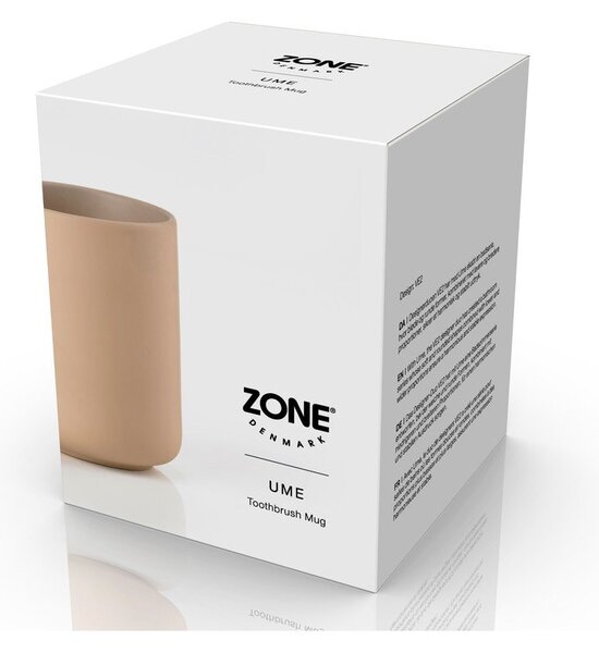 Бежова глинена чаша за четки за зъби Ume – Zone