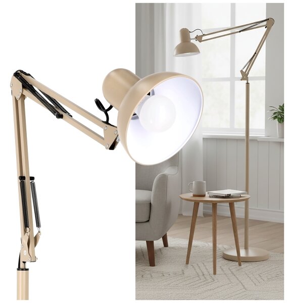 Brilagi - Гъвкава подова лампа TASKER 1xE27/60W/230V 184 cm бежова