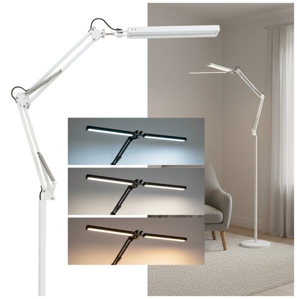 Brilagi - димируема LED гъвкава подова лампа VARIO LED/14W/230V 157 cm бяла