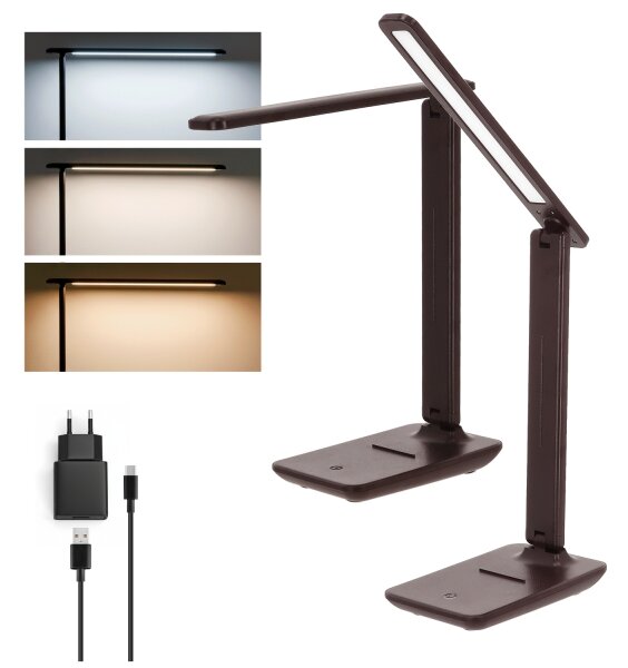 Brilagi-LED Димируема настолна лампа MODO LED/7W/230V 3000/4000/6500K кафява