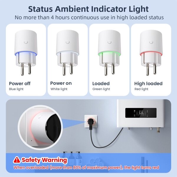 Immax NEO 07812L - Умен контакт E 3500W Wi-Fi