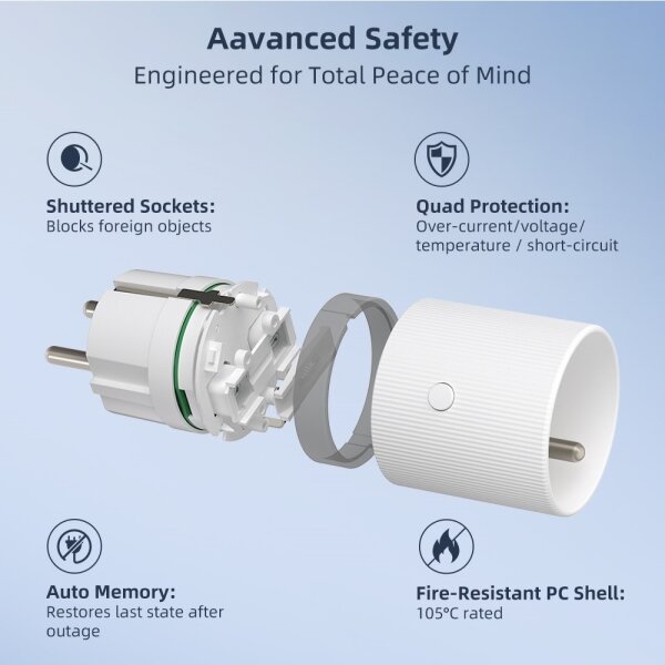 Immax NEO 07812L - Умен контакт E 3500W Wi-Fi