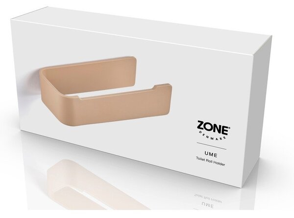 Бежов стенен метален държач за тоалетна хартия Ume – Zone