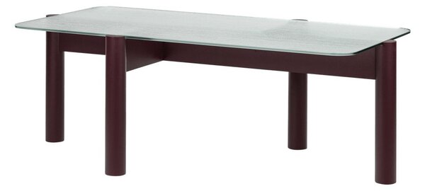 Бордо масичка за кафе със стъклен плот 55x105 cm Kob – noo.ma