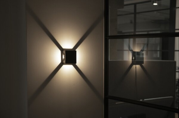 Kanlux 39182 - LED външен стенен осветител REFAZI LED/6W/230V IP54 черен