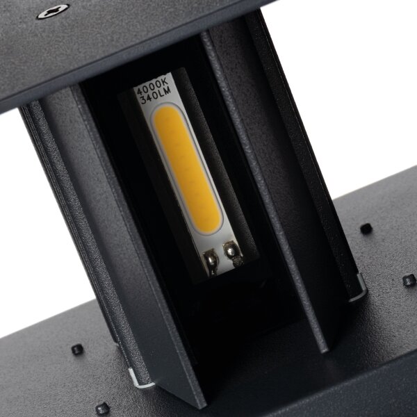 Kanlux 28995 - LED външно стенено осветително тяло с сензор REKA LED/7W/230V IP54 антрацит