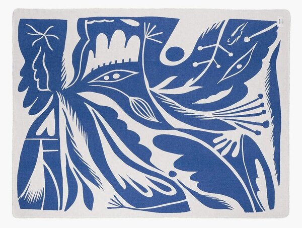 Синьо одеяло 165x200 cm Lino – noo.ma