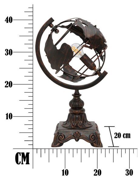 Черна настолна лампа с метален абажур (височина 40 cm) World Industry – Mauro Ferretti