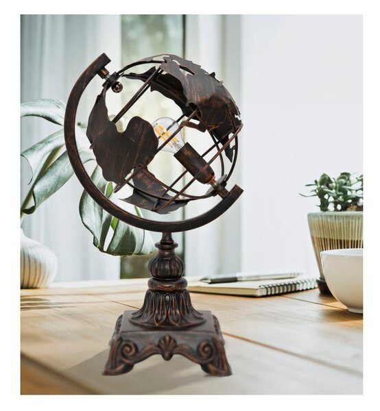 Черна настолна лампа с метален абажур (височина 40 cm) World Industry – Mauro Ferretti