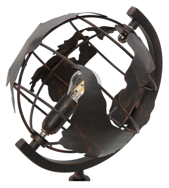 Черна настолна лампа с метален абажур (височина 40 cm) World Industry – Mauro Ferretti