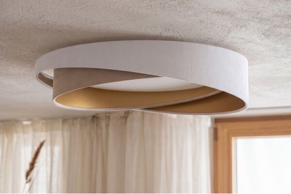 LED таванно осветително тяло GALAXY MODERN LED/24W/230V Ø 55 см бяло/бежово/златисто
