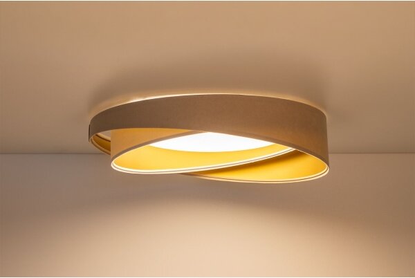 LED таванно осветително тяло GALAXY MODERN LED/24W/230V Ø 55 см бежово/бяло/златно