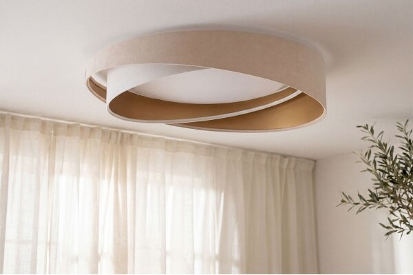 LED таванно осветително тяло GALAXY MODERN LED/24W/230V Ø 55 см бежово/бяло/златно