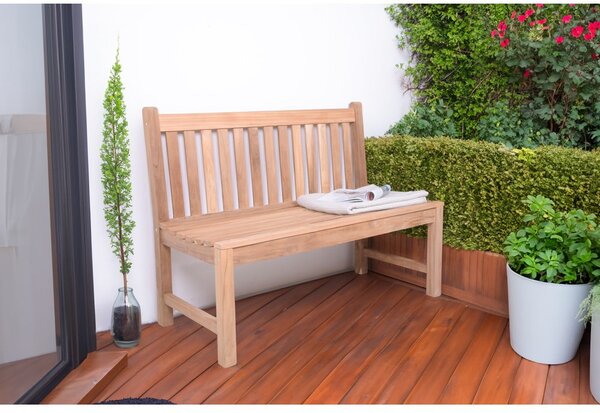 Градинска пейка от масивно дърво в естествен цвят Solo – Garden Pleasure