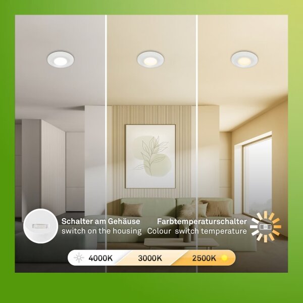 Briloner 7588036 - Комплект 3xLED таванно осветително тяло за баня KLIRA 3xLED/4,9W/230V IP44, бяло