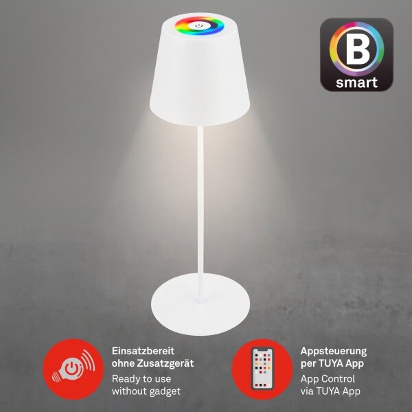 Briloner 7559016-LED RGB St настолна лампа COLORIS 3,5W/5V IP44 2000mAh Wi-Fi Tuya