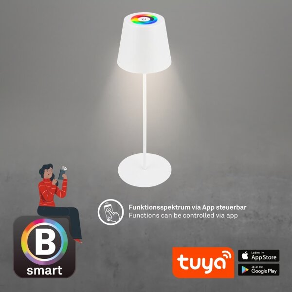 Briloner 7559016-LED RGB St настолна лампа COLORIS 3,5W/5V IP44 2000mAh Wi-Fi Tuya