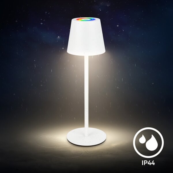 Briloner 7517016 - LED RGB димируема настолна лампа CILANO 3W/5V IP44 2000 mAh бяла
