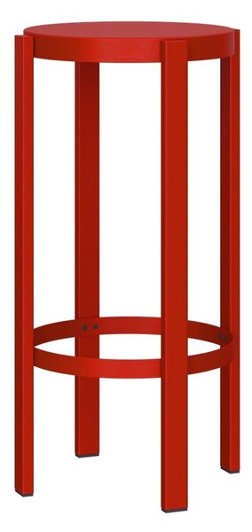 Червен стоманен бар стол (височина на седалката 75 cm) Doon – noo.ma